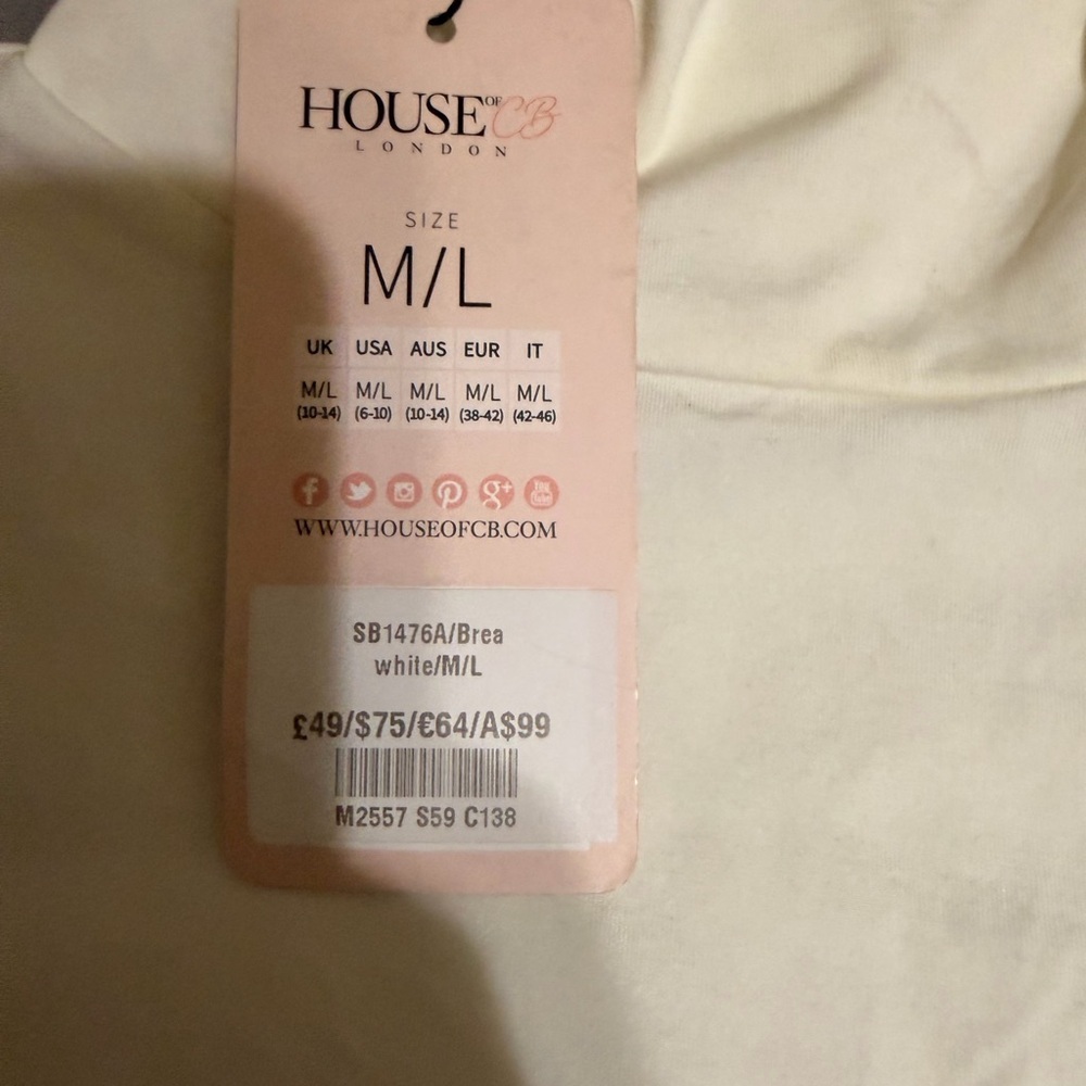 House of CB Cream Sleeveless Turtleneck Bodysuit - Picture 2 of 3